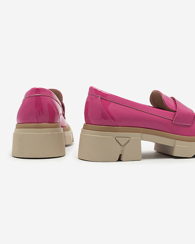 Royalfashion Lakované fuchsiové mokasíny pre ženy Gelopa