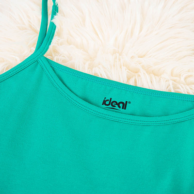 Zelené dámske tričko s tenkými ramienkami - Oblečenie