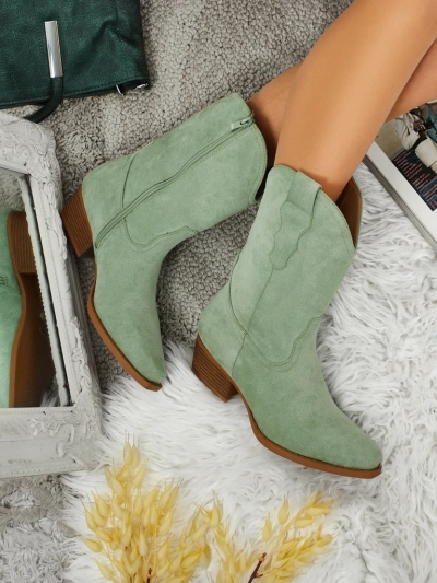 Ženski kavbojski škornji iz eko semiša SpireHush