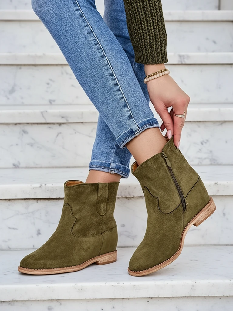 Royalfashion Čižmy v kovbojskom štýle na zakrytom klíne Patorias