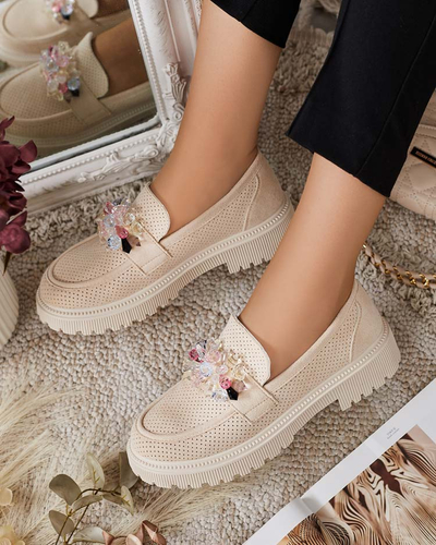 Royalfashion Dámske mokasíny s farebnými korálkami Karonia