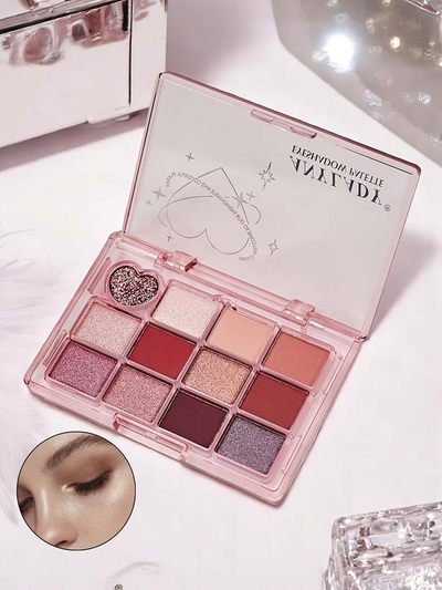 Paleta 12 očných tieňov Ruby Glamour