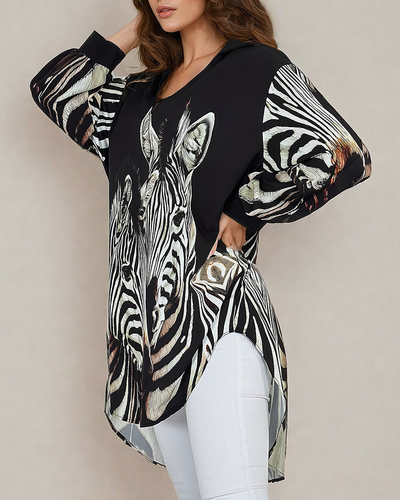 Royalfashion Dámska tunika so vzorovanou potlačou