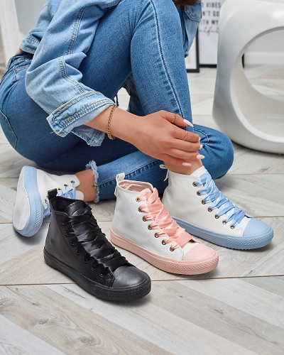 White-Pink Dámske športové tenisky Macako- Footwear