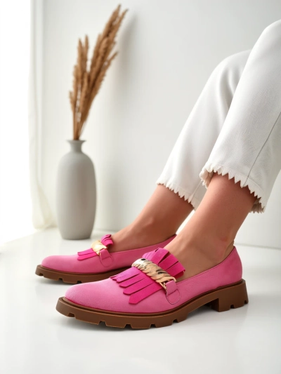 Royalfashion Dámske mokasíny z ekologickej semišovej kože Mare Nostrum