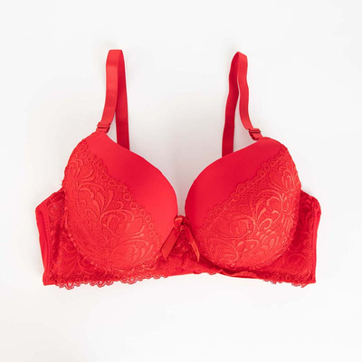 Červená čipkovaná podprsenka - Spodná bielizeň