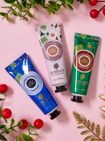 Sada vianočných krémov na ruky Luxelux z botanickej essencie 25g
