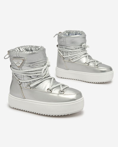 Royalfashion Detské slip-on topánky a'la snow boots in silver Asifa