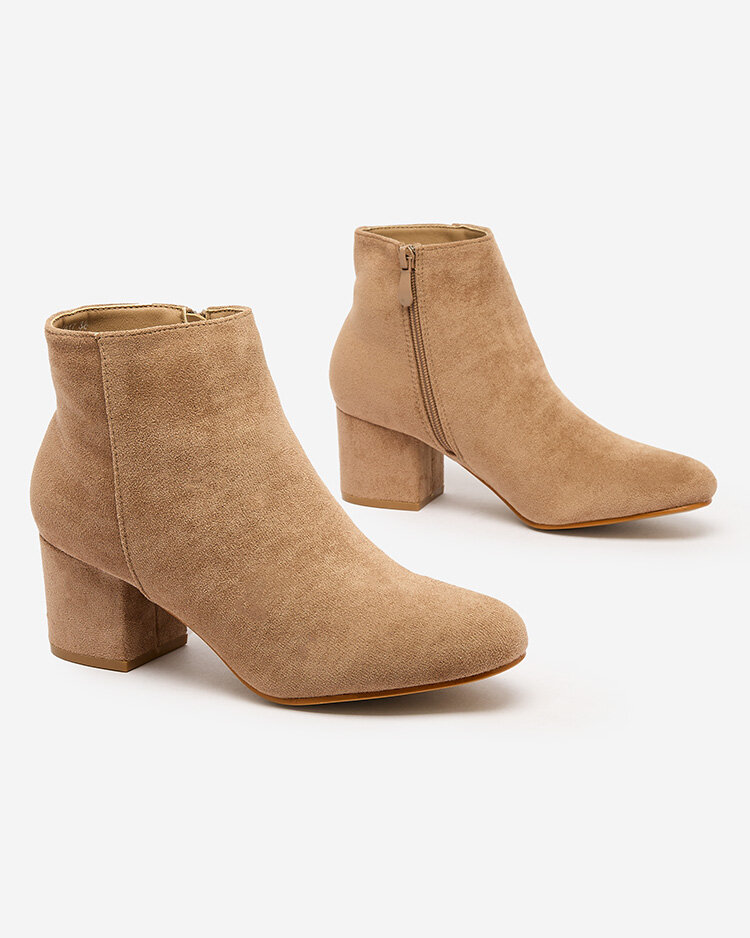 Royalfashion Svetlohnedé dámske nízke čižmy Referra