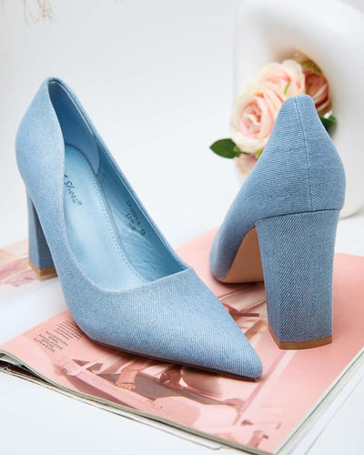 Royalfashion Dámske lodičky Jeansem Stiletto