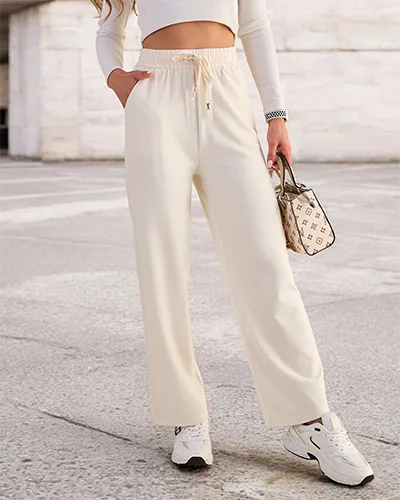 Royalfashion Dámske široké rifľové nohavice