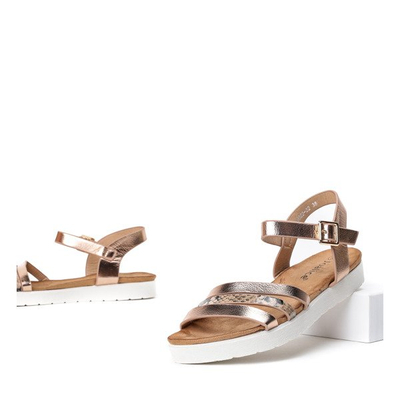Sandały na grubej podeszwie w kolorze różowego złota Martita - Obuwie