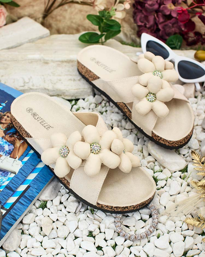Royalfashion Dámske žabky Polidda Flower Strap