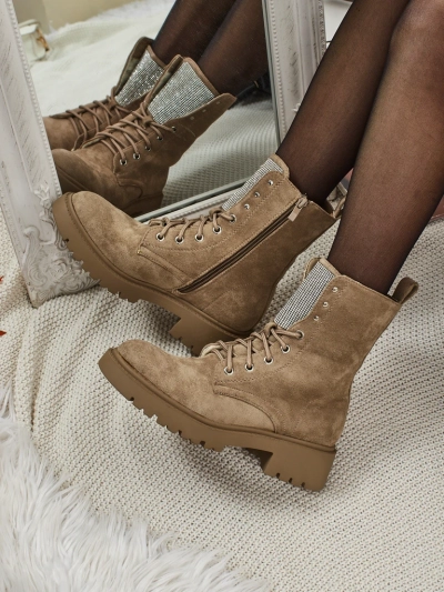 Eko semiš vezani ženski gležnarji Ferlyne