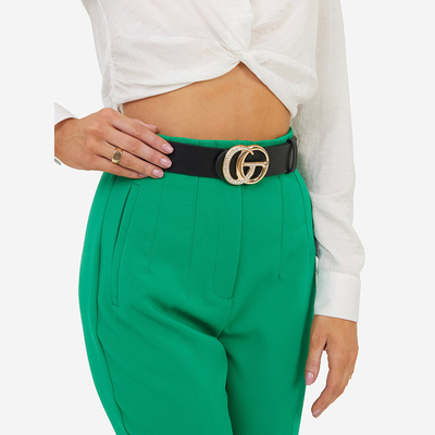 Dámsky čierny opasok z ekokože-Príslušenstvo