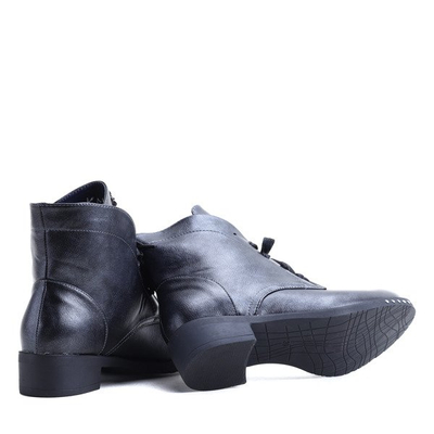 Grafitowe workery z ozdobą Haven- Obuwie