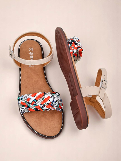 Royalfashion Ženski sandali s ploskim podplatom ColorStrap