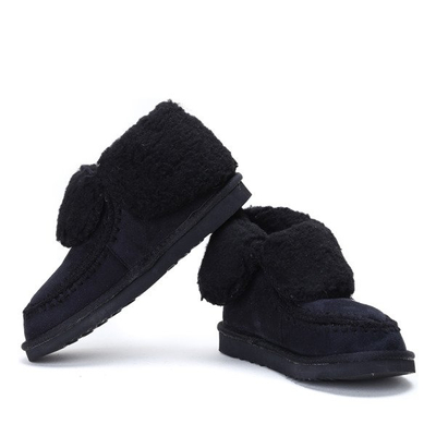 Czarne śniegowce Emeraude- Obuwie