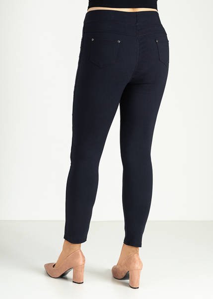 Dámske tmavomodré treggings VEĽKOSŤ VEĽKOSTI - Oblečenie