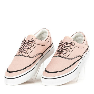 Ružové tenisky Nevas Black Trim - Obuv