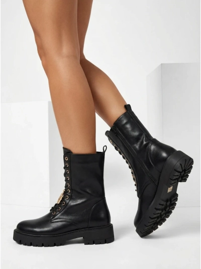 Eko usnjeni ženski gležnarji z vezalkami Venit