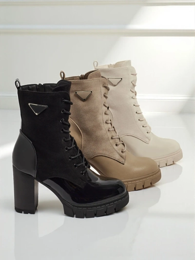 Ženski gležnarji iz eko semiša s peto Event Bramble