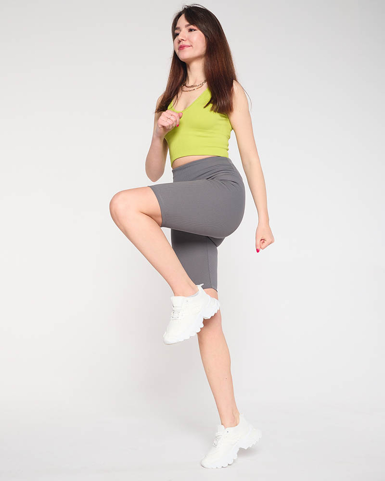 Dámske cyklistické legíny tmavosivej farby - Oblečenie