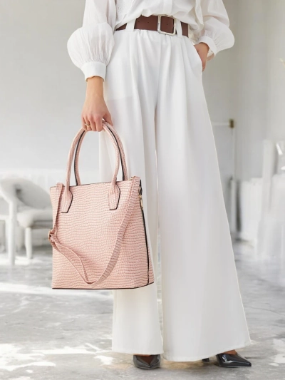 Royalfashion Kabelka pre ženy z patentovanej kože s embosovaním