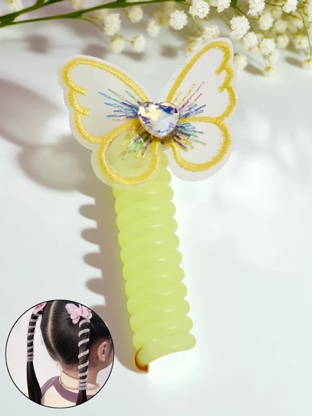 Royalfashion Gumička do vlasov pružina s motýľom Spring Butterfly