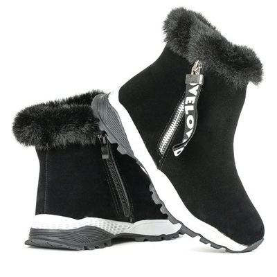 Dětské černé sportovní boty Zimní - obuv