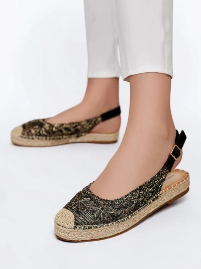 Royalfashion Dámske espadrilky s ozdobnou výšivkou