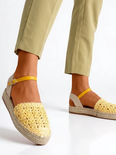 Žlté dámske espadrilky s prelamovaným Triumf - Obuv
