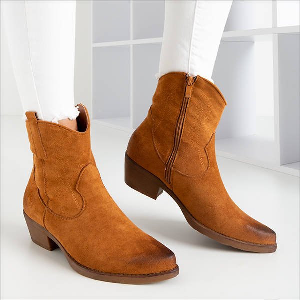 Hnedé kovbojské topánky a'la Sahara - Obuv