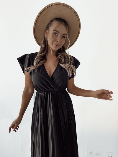 Royalfashion Dámske plisované midi šaty