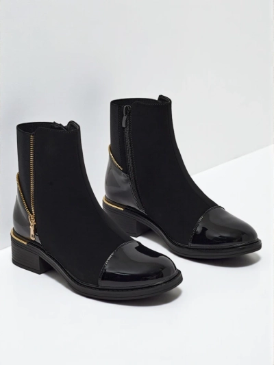 Ženski gležnjarji iz eko usnja Selyrix