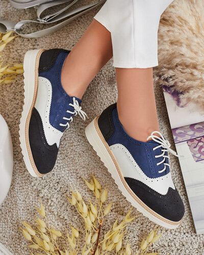 Royalfashion Dámske šnurovacie poltopánky Novlas