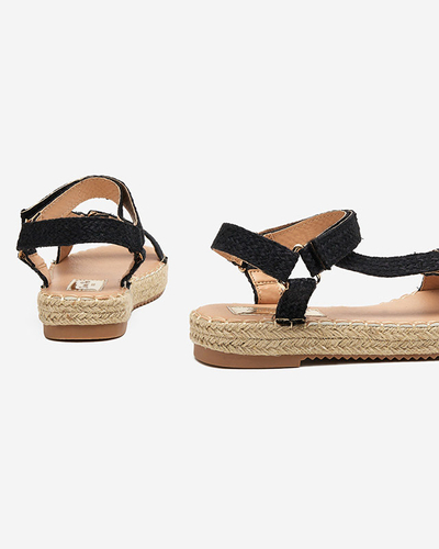 Umilla čierne dámske ploché sandále - Obuv