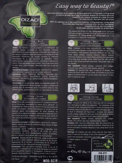 DIZAO - Sada séra a masky s koenzýmom Q10 a kolagénom 6g+36g x 10ks