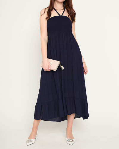 Námornícke midi šaty PLUS SIZE - Oblečenie