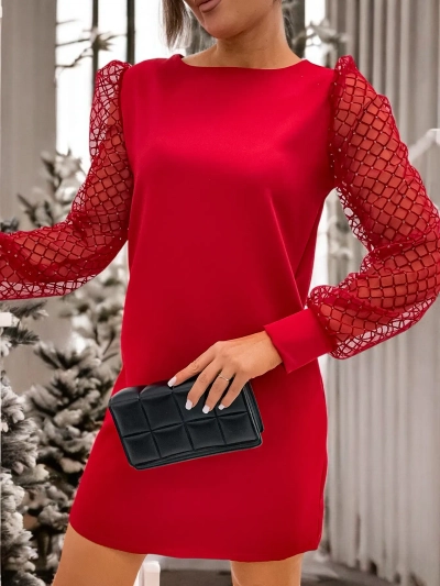 Royalfashion Klasické šaty pre ženy po kolená v čiernej farbe