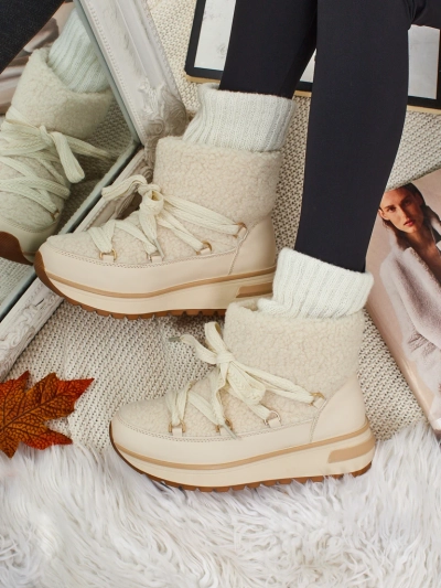 Ženski škornji a'la za sneg s krznom Verruna