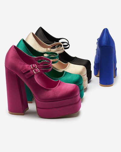 Fuchsiová Dámske lodičky na vysokom podpätku Elika - Obuv