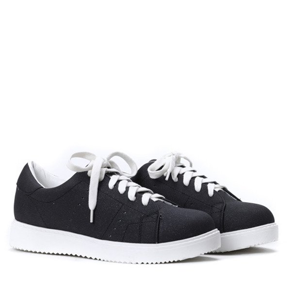 Grafitowe, matowe tenisówki Sport- Obuwie