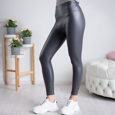 Sivé legíny s vysokým pásom - Nohavice