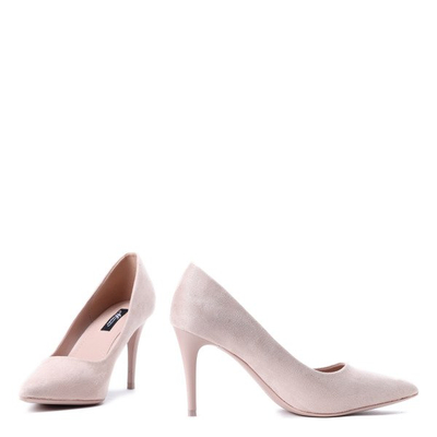 Klasyczne szpilki w kolorze nude Anna - Obuwie