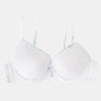 Biela vypchatá podprsenka s čipkou - Spodné prádlo