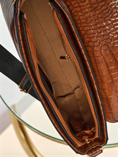 Lakirana majhna ženska torbica iz eko usnja Panthere Mist