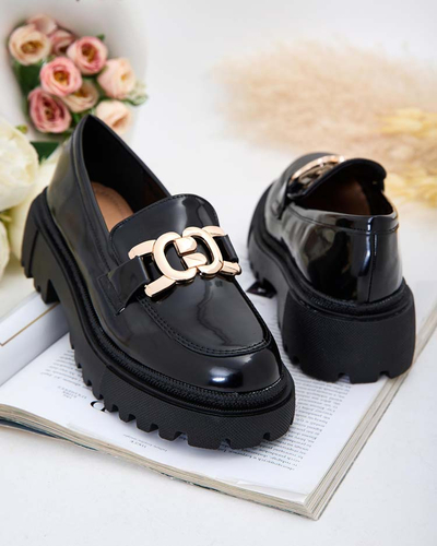 Royalfashion Dámske lakované mokasíny Bevevra