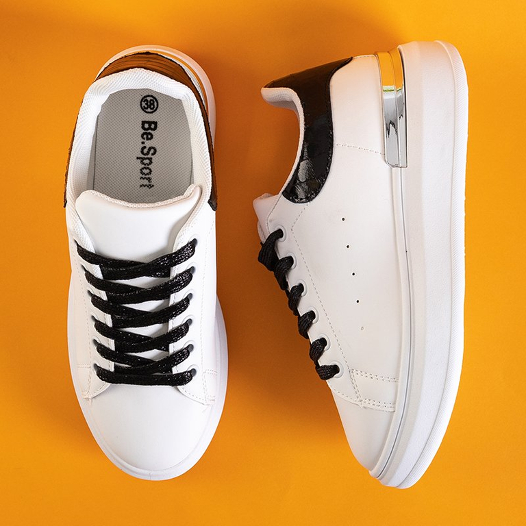 Čierna a biela dámska športová obuv Pamelia - Oblečenie