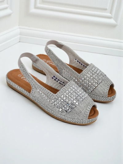 Royalfashion Ženski sandali espadrile z cirkoni Belle Sparkle